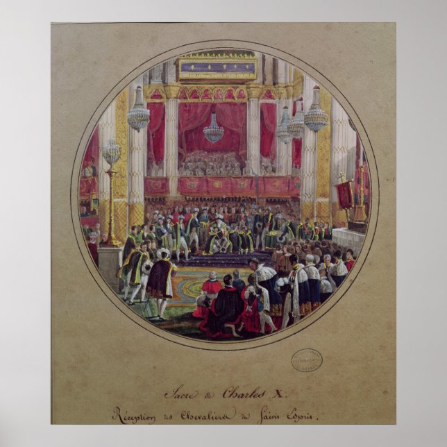 Pôster Rei Charles X recebendo os Cavaleiros (Frente)