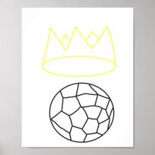 Poster rei da arte dos desenhos desportivos