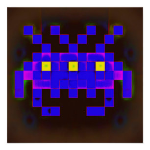 Pôster Rei da Invasão Espacial (Versão B)