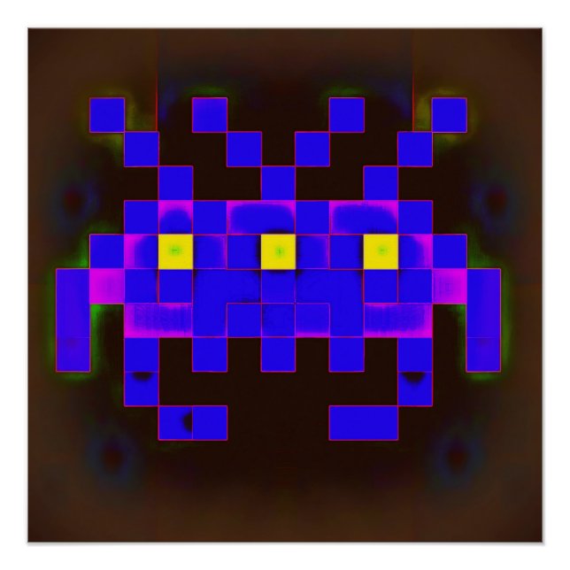 Pôster Rei da Invasão Espacial (Versão B) (Frente)