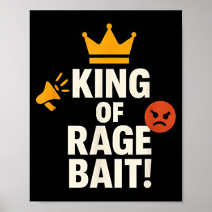 Poster Rei da Isca de Raiva Meme Divertido da Internet Ci