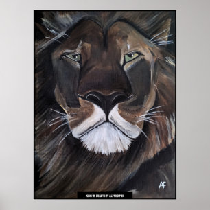 Poster Rei das Feras Pintura por Alfred Fox
