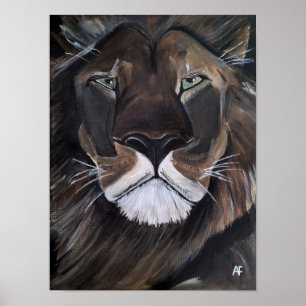 Poster Rei das Feras Pintura por Alfred Fox