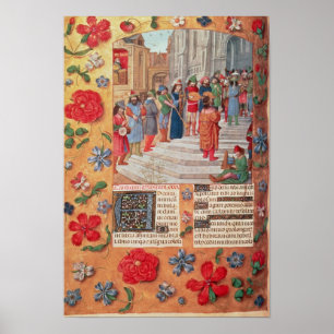 Poster Rei David e músicos, do breviário