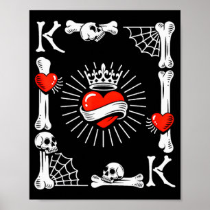 Poster Rei de Copas Fantasia de Carta Custa Cômico Rei de