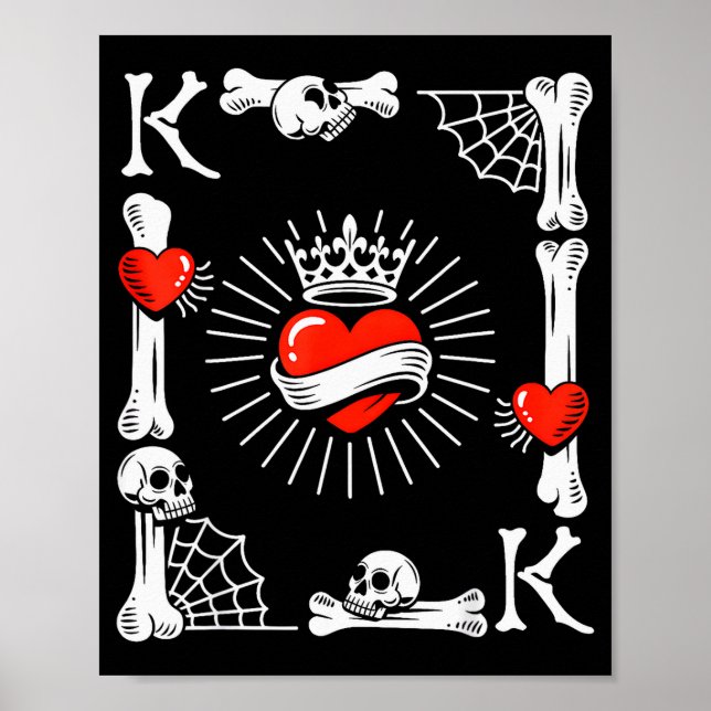 Poster Rei de Copas Fantasia de Carta Custa Cômico Rei de (Frente)