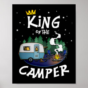 Poster Rei Do Acampador Presente De Viagem De Acampamento