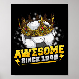 Poster Rei do Futebol 73º Aniversário Coroa Incrível Desd
