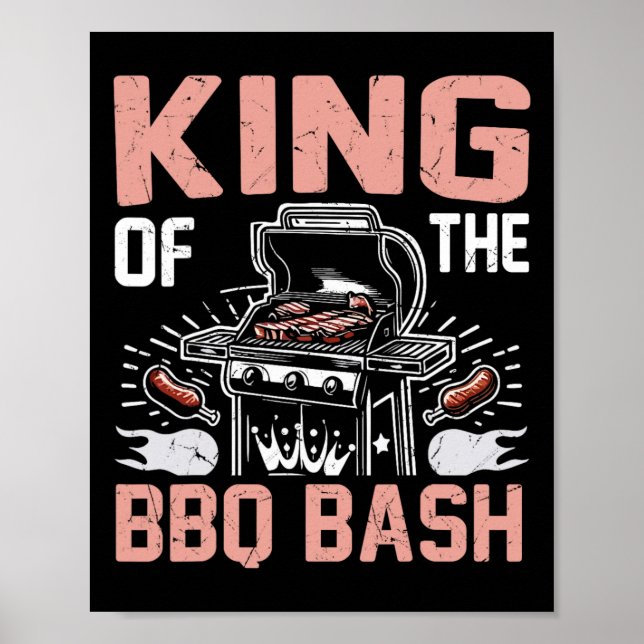 Poster Rei Do Partido Churrasco Bash De Churrasco (Frente)