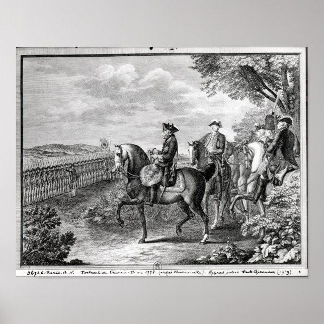 Pôster Rei Frederick II da Prússia a rever (Frente)