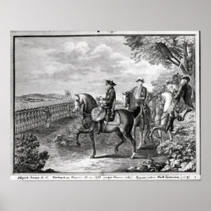 Pôster Rei Frederick II de Prússia que revê