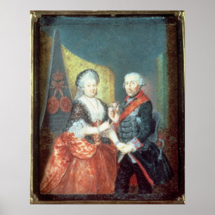 Pôster Rei Frederick II e sua esposa