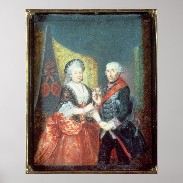 Pôster Rei Frederick II e sua esposa (Frente)