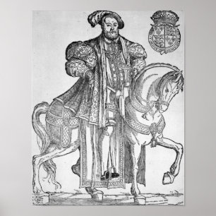 Pôster Rei Henry VIII a cavalo