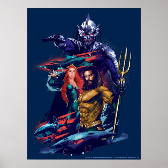 Poster Rei Orm Contra Mera & Aquaman de Aquaman | (Frente)