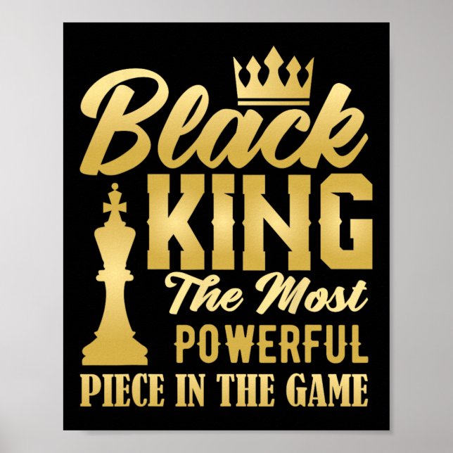 Poster Rei Preto A Peça Mais Poderosa No Jogo Homens (Frente)