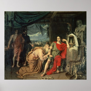 Pôster Rei Priam que implora Achilles pelo retorno de