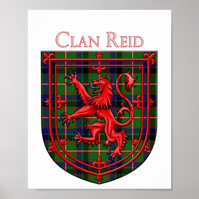 Poster Reid Tartan Scottish Plaid Lion Rampant (Frente)