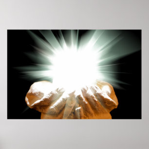 Poster Reiki curando, aquecedor de energia, chakra, aura,