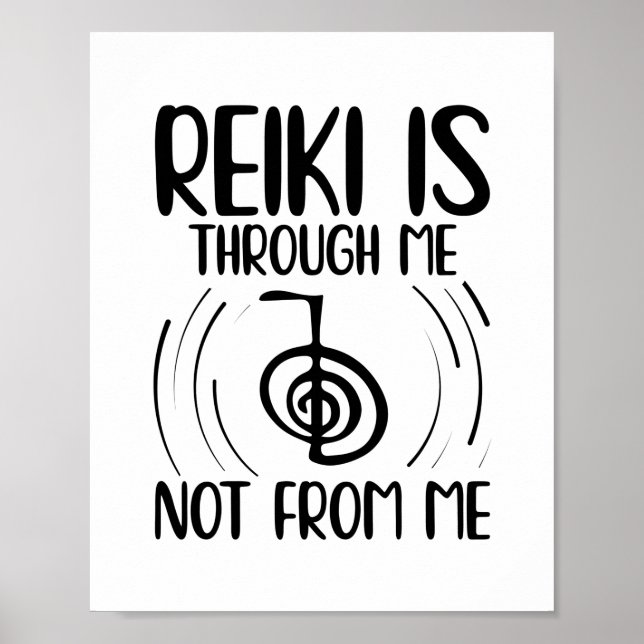 Poster Reiki Gift Idea | Meditação Reiki Master Yoga (Frente)