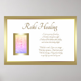 Poster Reiki Healing Poem Art design