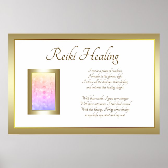 Poster Reiki Healing Poem Art design (Frente)