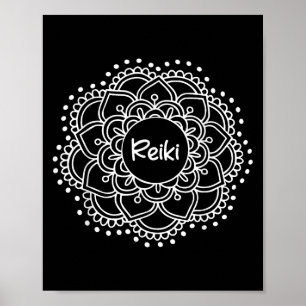 Poster Reiki Mandala. Yoga Tee Inspiracional