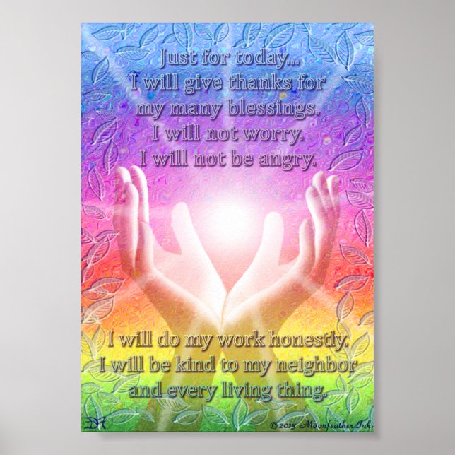 Poster Reiki Principles (Frente)