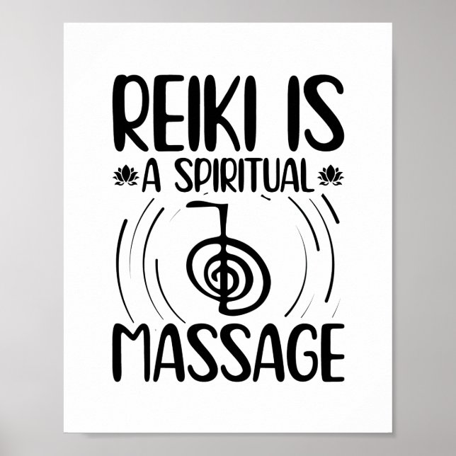 Poster Reiki Sayings | Yoga Healing Energy Chakras Gifts (Frente)