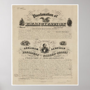 Poster Reimpressão da Proclamação de Emancipação de A. Ki