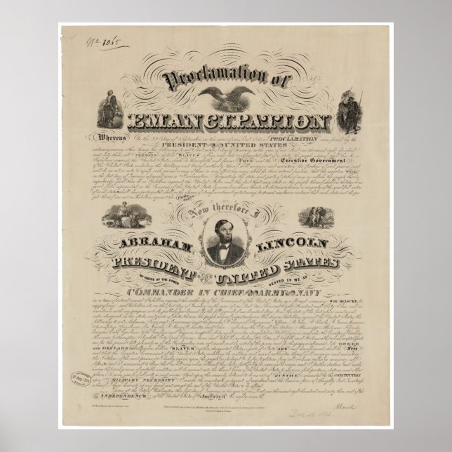 Poster Reimpressão da Proclamação de Emancipação de A. Ki (Frente)