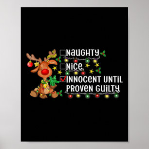 Poster Reindeer Christmas Bonito Inocente Até Pró