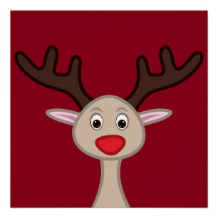 Pôster Reindeer personagem de desenho animado