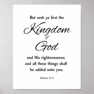 Poster Reino de Deus, Mathew 6
