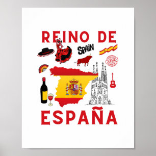 Poster Reino De Espanha Espanha Férias Lembrança Espanhol