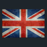 Pôster Reino Unido bandeira do Reino Unido bandeira do Ja<br><div class="desc">Marca de bandeira da União Britânica, escala 3:5, com textura Vintage Retro ou Grungy. A atual design da bandeira da União data de uma proclamação real na sequência da união da Grã-Bretanha e da Irlanda Excelentes, em 1801. A bandeira combina aspectos de três bandeiras nacionais mais antigas: a cruz vermelha...</div>
