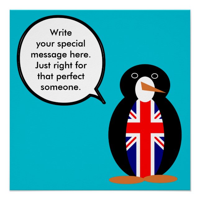 Pôster Reino Unido Falando Sra. Pinguim (Frente)