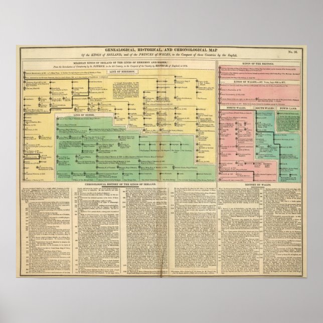 Pôster Reis da Irlanda e do País de Gales (Frente)