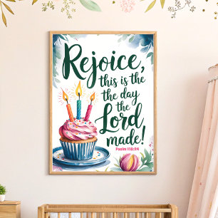 Poster Rejoice, este é o Dia da Arte da Parede Cristã