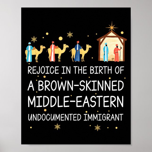 Poster Rejoice In The Birth Of A Brown Skinned Christian  (Frente)