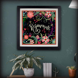 Poster Rejuvenescer Bonito Inspiração Floral