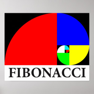 Poster Relação ouro, Espiral Fibonacci