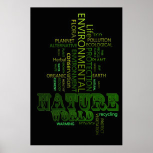 Poster relacionado ambiental do texto da natureza