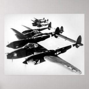 Pôster Relâmpago de Lockheed P-38
