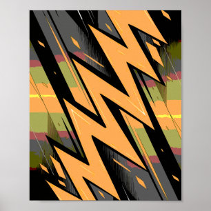 Poster Relâmpago dinâmico em segundo plano escuro