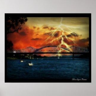 Poster Relâmpago Storm Riverside Park La Crosse Wi