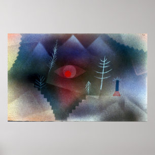 Poster Relance de Paul Klee de uma paisagem