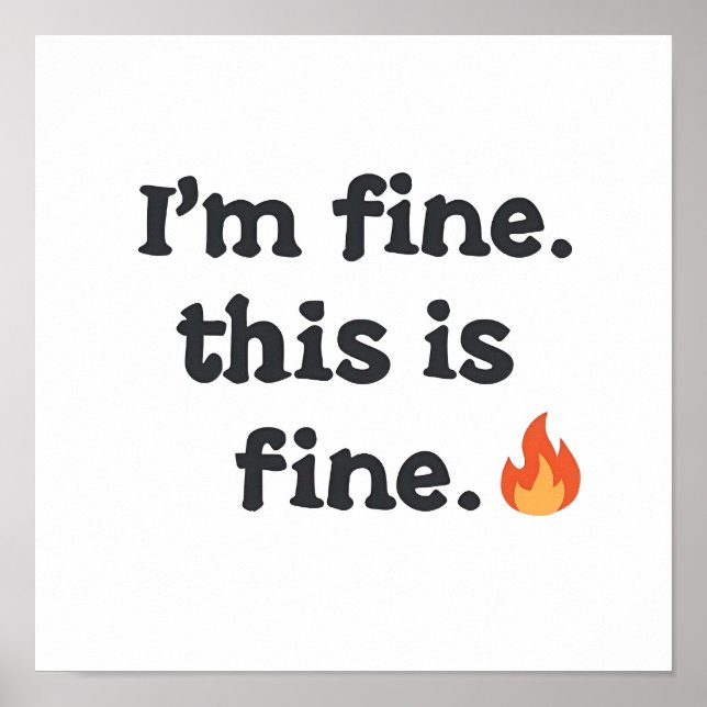 Poster Relatable Chaos and Anxiety Humor (Frente)