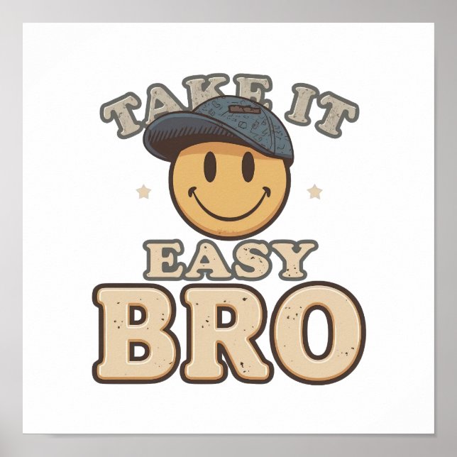 Poster Relax and Chill Dude Slogan (Frente)