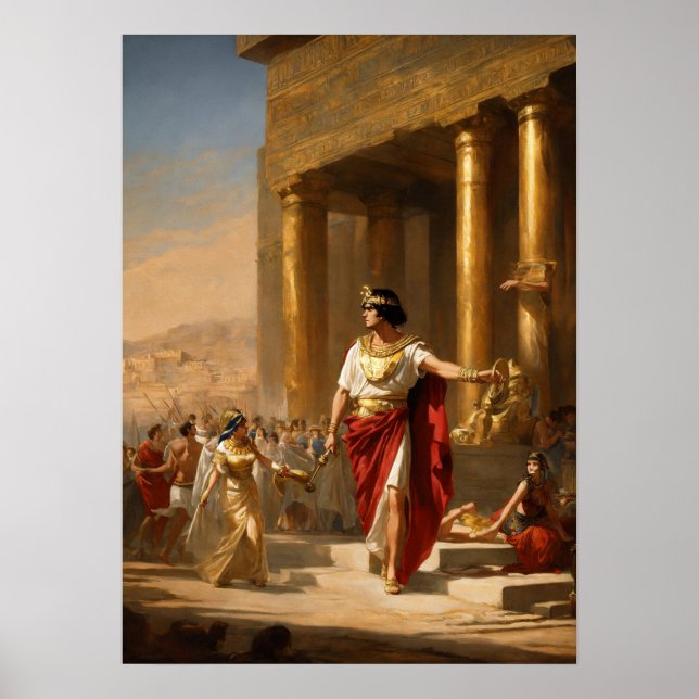 Poster Relaxa Real: Cleópatra com Pintura de Gêmeos (Frente)